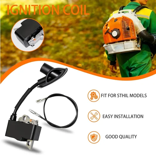 Vista 5 de Bobina de encendido compatible con Sthil BR700 BR600 BR500 mochila soplador de hojas modelo 4282 400 1305