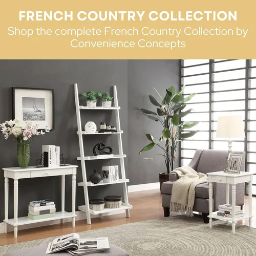 Vista 7 de Convenience Concepts French Country No Tools - Mesa de silla, color negro
