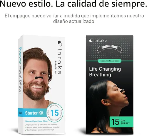 Vista 8 de Intake Breathing Kit de iniciación de tira nasal, aumenta ingreso de oxígeno, reduce los ronquidos, mejora la calidad del sueño, resistente al Negro