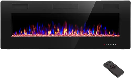 Vista 11 de R.W.FLAME - Chimenea empotrable ultrafina para pared (30 y 60 pulgadas)