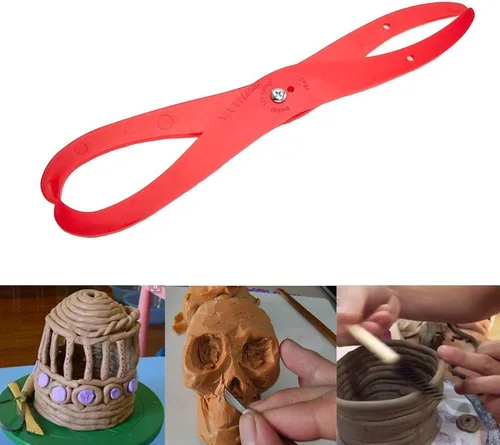 Vista 3 de DIYstore Herramienta de cerámica de medición de cerámica para tallar, modelar, escultura de arcilla de plástico de pierna doblada de 6 pulgadas
