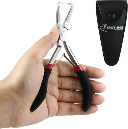 Vista 13 de Alicates para Extensiones de Cabello Compactos con Microperlas y Cinta en Removedor de Extensiones de Cabello de 5.5 Pulgadas, Alicates de Acero