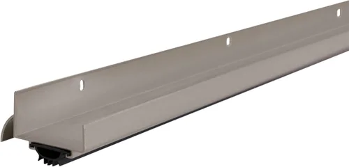 Vista 4 de M-D Building Products 69570 - Sello comercial de aluminio blanco en forma de U para debajo de la puerta