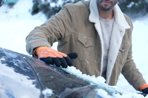 Vista 2 de Waterproof cold weather Double Coated Windproof HPT Plam and Fingers Acrylic Terry inner