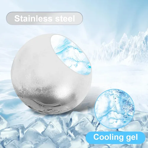 Vista 3 de EooCoo Rellenos para calcetines para hombres, juego de 6 piedras reutilizables para whisky, kit de bolas de hielo de acero inoxidable para beber