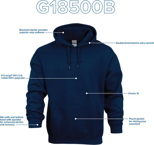 Vista 4 de Gildan - Sudadera con capucha juvenil, estilo G18500B