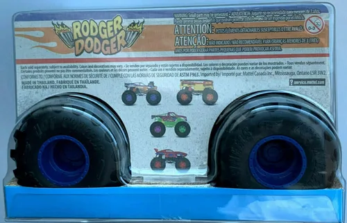 Vista 4 de DieCast Hot Wheels 2022 Monster Trucks Rodger Dodger de gran tamaño, escala 1:24