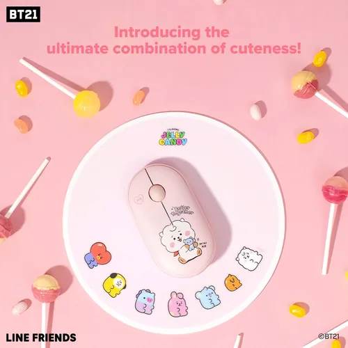 Vista 2 de Hamee BT21 My Little Buddy Series Mouse para portátil, iPad, MacOS, PC, Windows, Android - CHIMMY