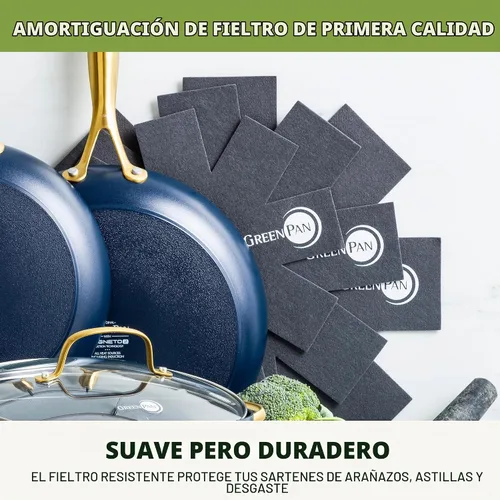 Vista 7 de GreenPan Juego de 3 protectores para sartenes