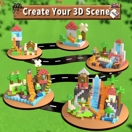 Vista 5 de 100 bloques de construcción, juguetes de construcción 3D, cubos de construcción sensoriales STEM (multicolores, 100 unidades)