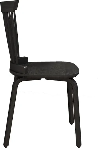 Vista 7 de Dining Chairs Set of 2, Farmhouse Wooden Spindle Back Kitchen Chairs, Windsor Dining Chairs for Kitchen and Dining Room, Solid Wood Slat Back Black