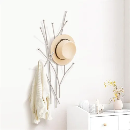 Vista 7 de Percheros de pared para colgar en la pared, perchero de entrada para colgar en la pared, creativo sin agujero, ganchos para colgar en la mesita