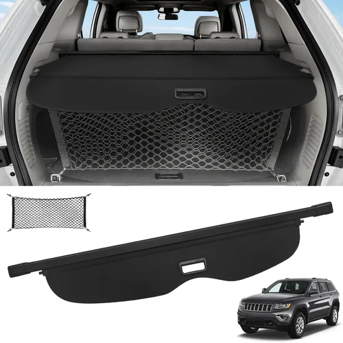 Vista 29 de Sze Cubierta de carga para Jeep Grand Cherokee 2022 2023 2024 2025 2026 (2 filas; WL) 4XE retráctil para maletero, cubierta de seguridad negra
