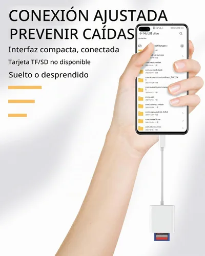 Vista 7 de USB C SD Card Reader Dongle (2 en 1) Tipo-C Multipuerto Micro SD TF Cámara Adaptador de memoria C Flash Drive 3.0 MacBook Pro Compatible para Galaxy