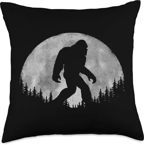 Vista 5 de Bigfoot Moon! Sasquatch Gifts For Kids Men Women. Bigfoot Moon Funny Sasquatch Design - Almohada para hombres, mujeres y niños, 16 x 16 pulgadas