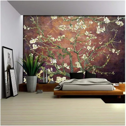 Vista 34 de Wall26 - Papel tapiz en color cobre con estampado de "Almendro en flor" de Vincent Van Gogh