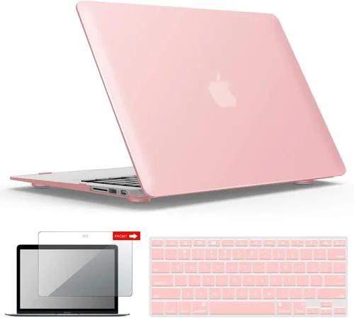 Vista 32 de iBenzer Carcasa rígida de plástico con superficie suave 3 en 1 y cubierta para teclado y protector de visualización para MacBook Air, Negro