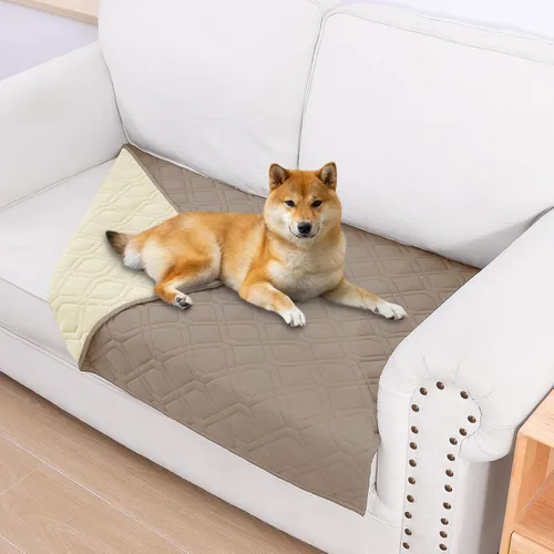 Vista 109 de Smiry Funda Impermeable para Cama de Perro Manta para Mascotas, Manta Suave y Lavable para Perros para Muebles Cama Sofá Sofá Reversible, a Cuadros