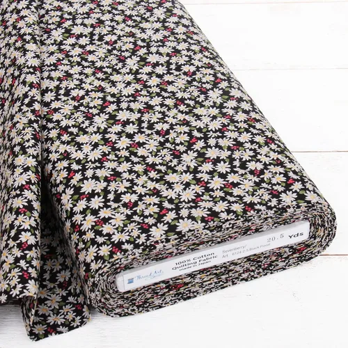 Vista 55 de Tela de acolchado de algodón premium ThreadArt vendida por The Yard - Raya negra 6-44" de ancho - 100% algodón - para acolchado, costura Rayas