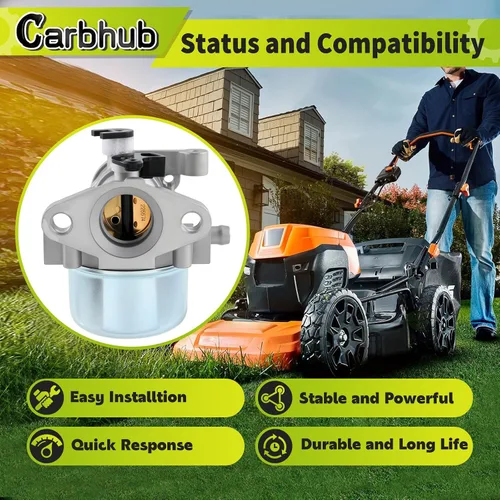 Vista 2 de Carbhub Kit de Carburador 675 190CC para Cortacésped de Empuje 6.25HP 6.75HP 190CC Serie 675 Motor Craftsman Troy Bilt TB230 725EX Toro 22 Recycler
