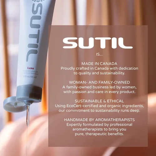 Vista 6 de SUTIL Sensual Luxury Lubricante sexual Luxe Lubricante ligero no pegajoso a base de agua Lubricante sexual botánico para mujeres, hombres