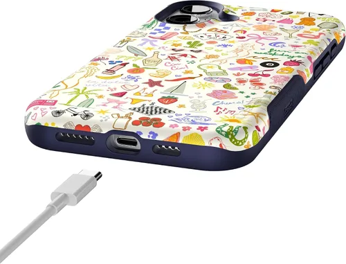 Vista 8 de Funda Casely para iPhone 16 Plus Todas Las Cosas Divertidas Diversión en Días Laborables Compatible con MagSafe Diseño Protector Audaz