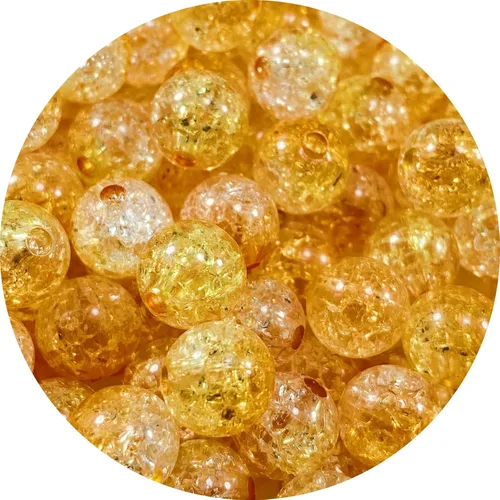 Vista 13 de 300 piezas cuentas de acrílico de 8 mm con grietas, cuentas redondas de cristal acrílico para hacer joyas, pulseras, collares, manualidades