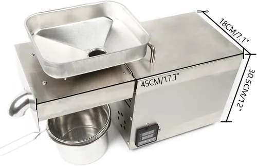 Vista 3 de Máquina de la prensa de aceite, exprimidor caliente frío inoxidable de la prensa de la máquina eléctrica de la prensa del aceite 610W