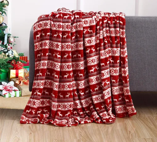 Vista 35 de Elegant Comfort - Manta de vellón muy suave y aterciopelada, con estampado navideño, a cuadros escoceses, de 50 x 60 pulgadas (búfalo negro)