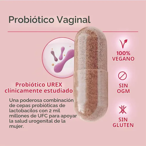 Vista 4 de Probióticos Vaginales Premium para Mujeres – Probióticos Vaginales de Lactobacillus Clínicamente Estudiados con Prebiótico y Arándano