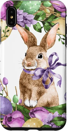 Vista 11 de Floral Easter Bunny Wreath Decor for Women Cute Easter Day Case for iPhone 17