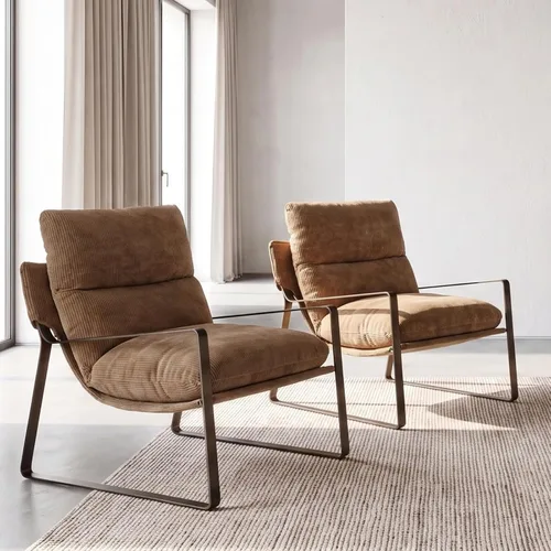 Vista 18 de Ya-Home Mid-Century - Silla decorativa, silla de lectura tapizada de Beige