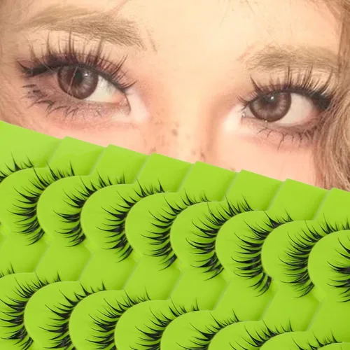 Vista 10 de Pestañas postizas de visón 3D, pestañas postizas naturales y finas, 0.59 pulgadas, pestañas largas y esponjosas, herramientas de maquillaje de ojos