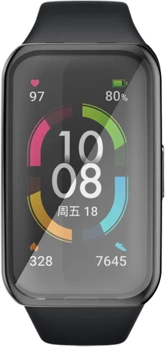 Vista 3 de Funda protectora de pantalla de cobertura completa compatible con Huawei Honor Band, carcasa protectora de TPU para Huawei Honor Band 6/7, Huawei