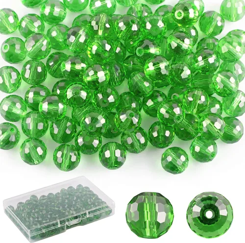 Vista 11 de Crystal Glass Beads for Jewelry Making, 80 Pcs Faceted Beads, 10 mm, AB AB-80