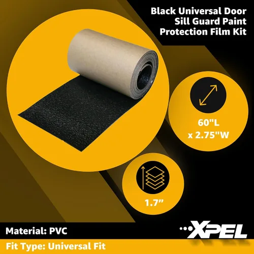Vista 2 de Xpel negro kit de puerta guardia de sill (60 x 2.75 pulgadas) pintura película de protección universal
