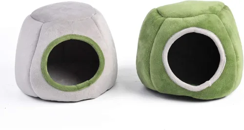 Vista 2 de HLMOptimo Cama escondida de conejillo de indias, casa de conejo, accesorios para cueva, acogedor escondite para conejo, erizo, hurón, chinchilla