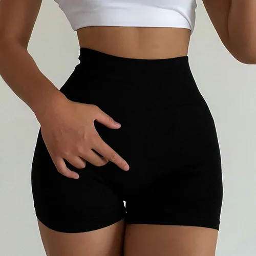Vista 5 de Pantalones cortos cómodos para mujer, pantalones cortos deportivos sin costuras, pantalones cortos de voleibol, pantalones cortos de tiro alto