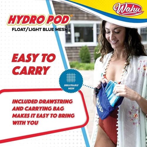 Vista 6 de Wahu Hydro Pod - Flotador versátil de piscina con bolsa de transporte, flotador de piscina portátil redondo de 21 pulgadas para adultos y niños a