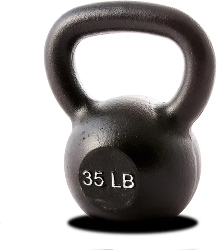 Vista 12 de Kettlebell Weights – 5lb to 80lb Cast Iron Kettlebells with Matte Black Finish – Full Body Strength Training & CrossFit Conditioning – Ideal for