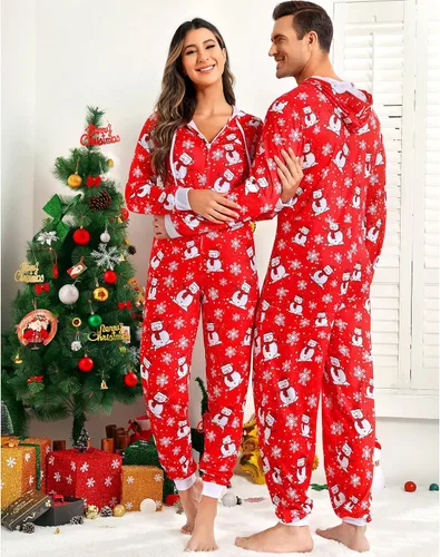 Vista 4 de Meagilis Conjuntos de pijamas de Navidad familiares a juego para la familia, pijamas de Navidad para la familia, conjuntos de ropa de dormir
