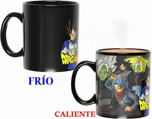 Vista 4 de JUST FUNKY Dragon Ball Super Anime Manga Heat Reactive Color Cambio 16 OZ. Taza de café de té