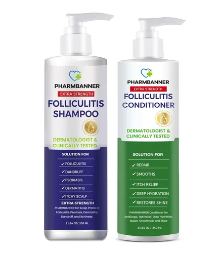 Vista 11 de PHARMBANNER Champú antifúngico para el cuero cabelludo seco y con picazón, apoya la salud del cuero cabelludo, ayuda con la foliculitis