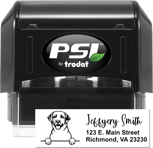 Vista 91 de American Bulldog Stamp Duo, Custom Return Address for Dog Lovers, Personalized Mail Mark for Letters and Cards