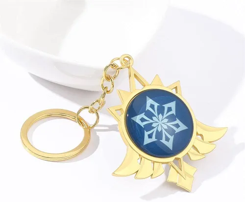 Vista 2 de Genshin Impact Vision Llavero luminoso Anemo Geo Pyro Hydro Cryo Electro Dendro Elements Llaveros para cosplay