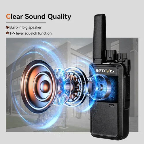 Vista 6 de Retevis RT68 Radio de 2 vías, Walkie Talkies de largo alcance para adultos (Paquete de 10) con cargador de 10 vías, carga más fácil y segura