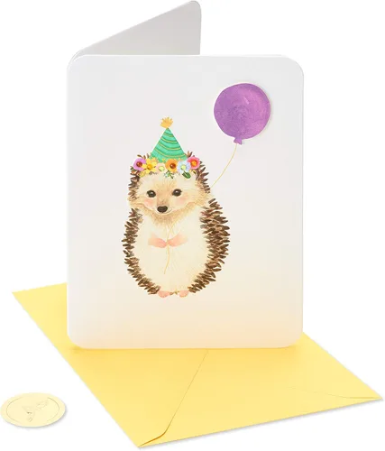 Vista 4 de Papyrus Tarjetas de cumpleaños para niños, erizo y elefante (2 unidades)