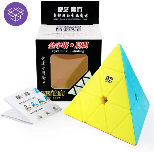 Vista 7 de D-FantiX – Pirámide Qiyi Qiming, cubo de velocidad sin calcomanía, rompecabezas de cubos y triángulos