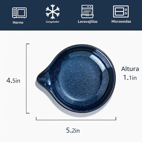 Vista 4 de VICRAYS - Soporte para cuchara de cerámica, soporte para cucharas, soporte para cucharas, accesorios de cocina, utensilios de granja, espátula
