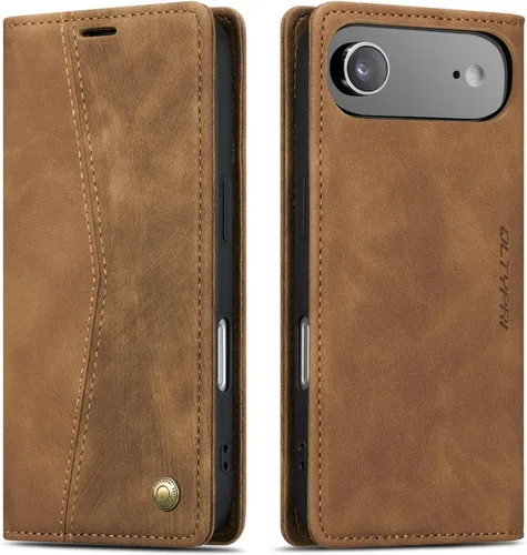 Vista 43 de QLTYPRI Para iPhone Air Case Wallet Con Tarjetero, Vintage PU Cuero Kickstand Cierre Magnético A Prueba De Golpes Folio Libro Funda Para IPhone 17